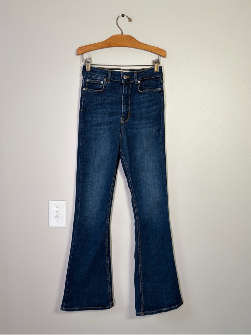 Zara Dark Blue Flare Jeans